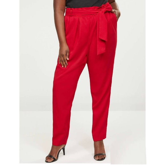 Lane Bryant Pants - Belted Pull-on Crepe Ankle Pant